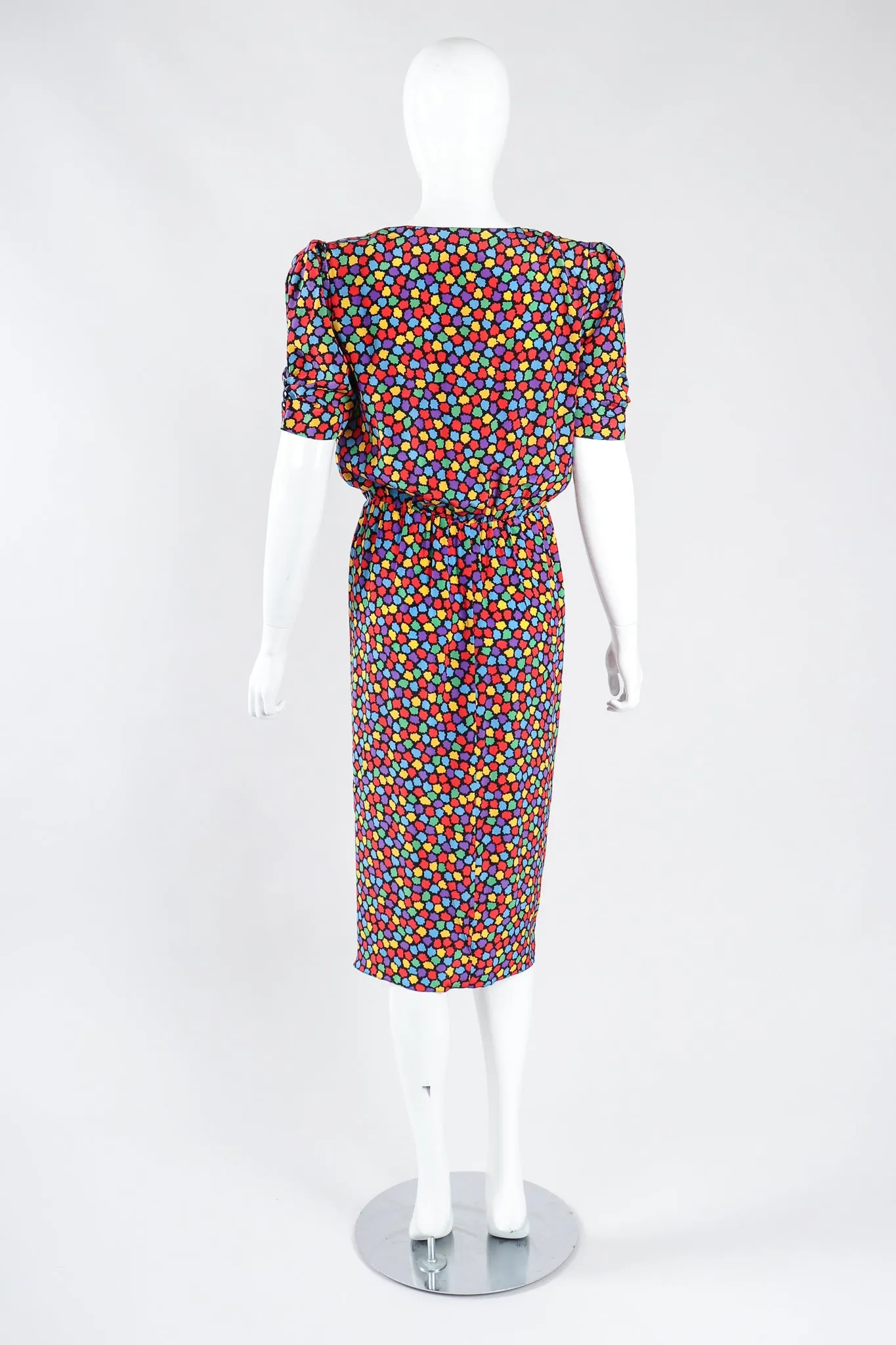 Silk Rainbow Mosaic Dress