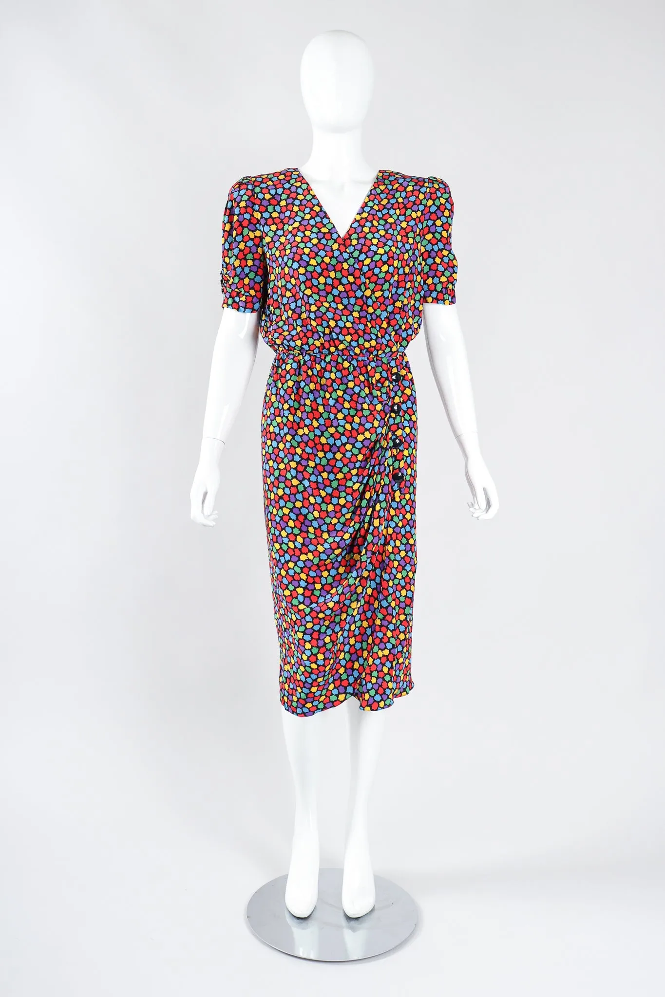 Silk Rainbow Mosaic Dress