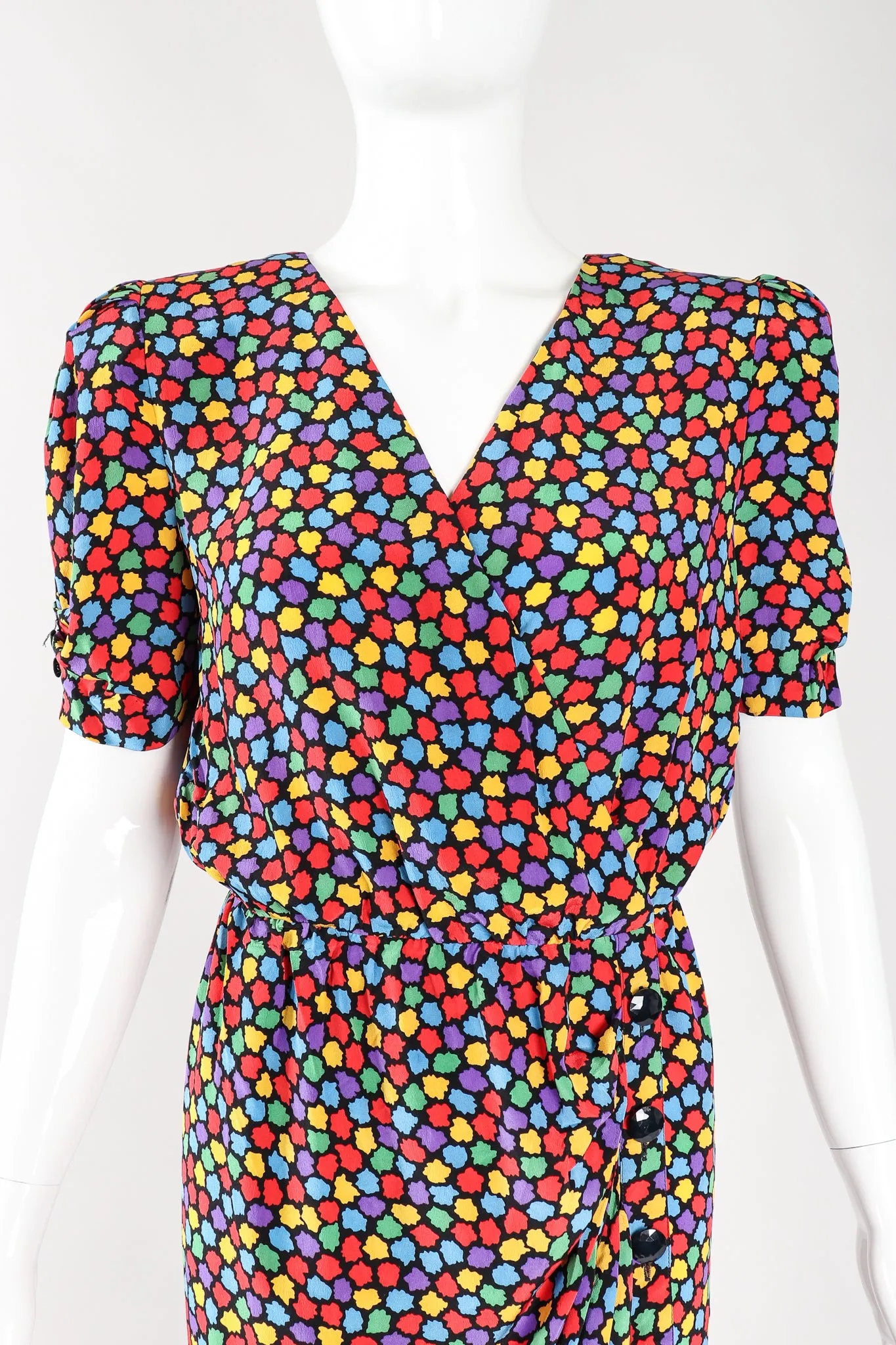 Silk Rainbow Mosaic Dress