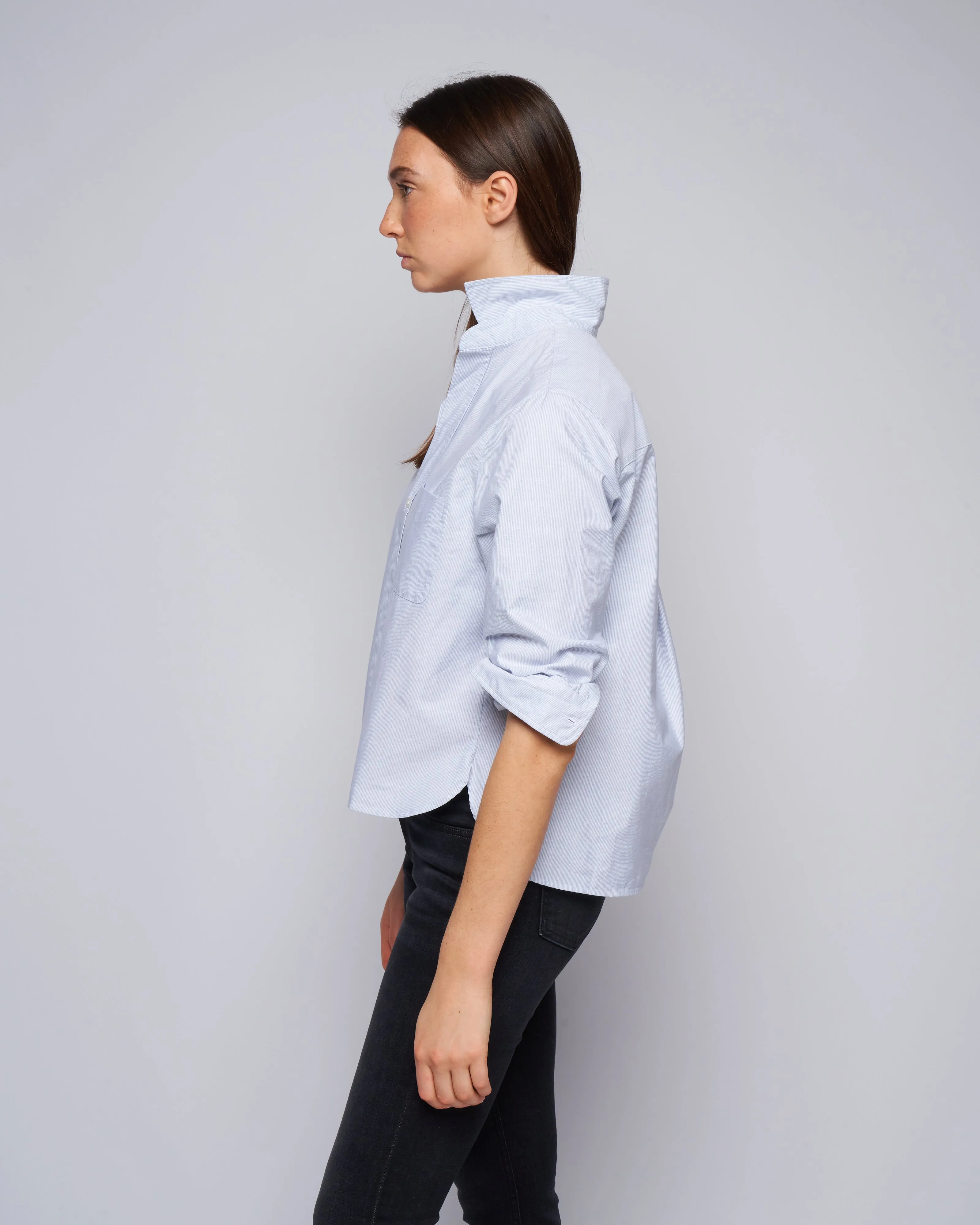 silvio woven button up - bwx blue stripe