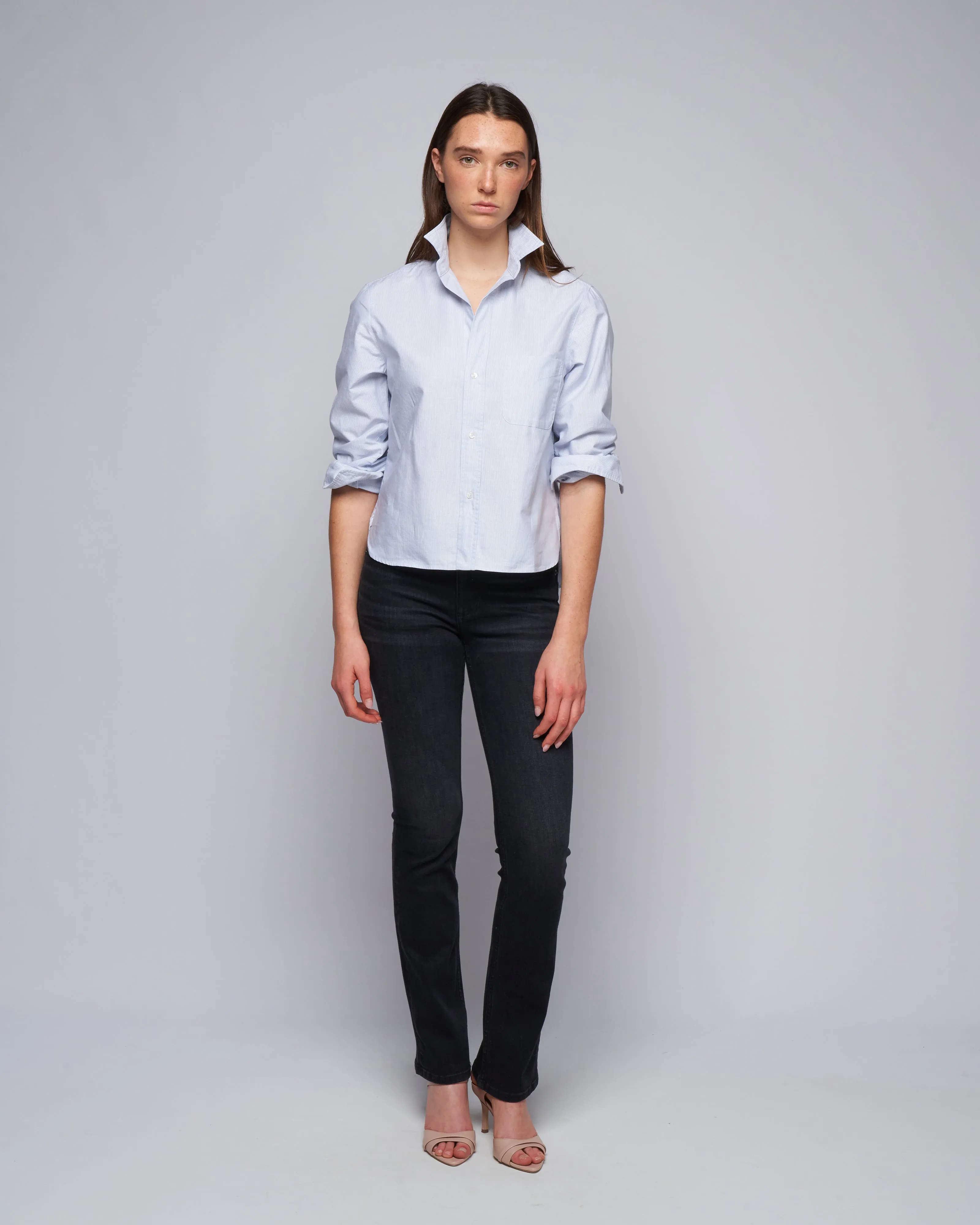 silvio woven button up - bwx blue stripe