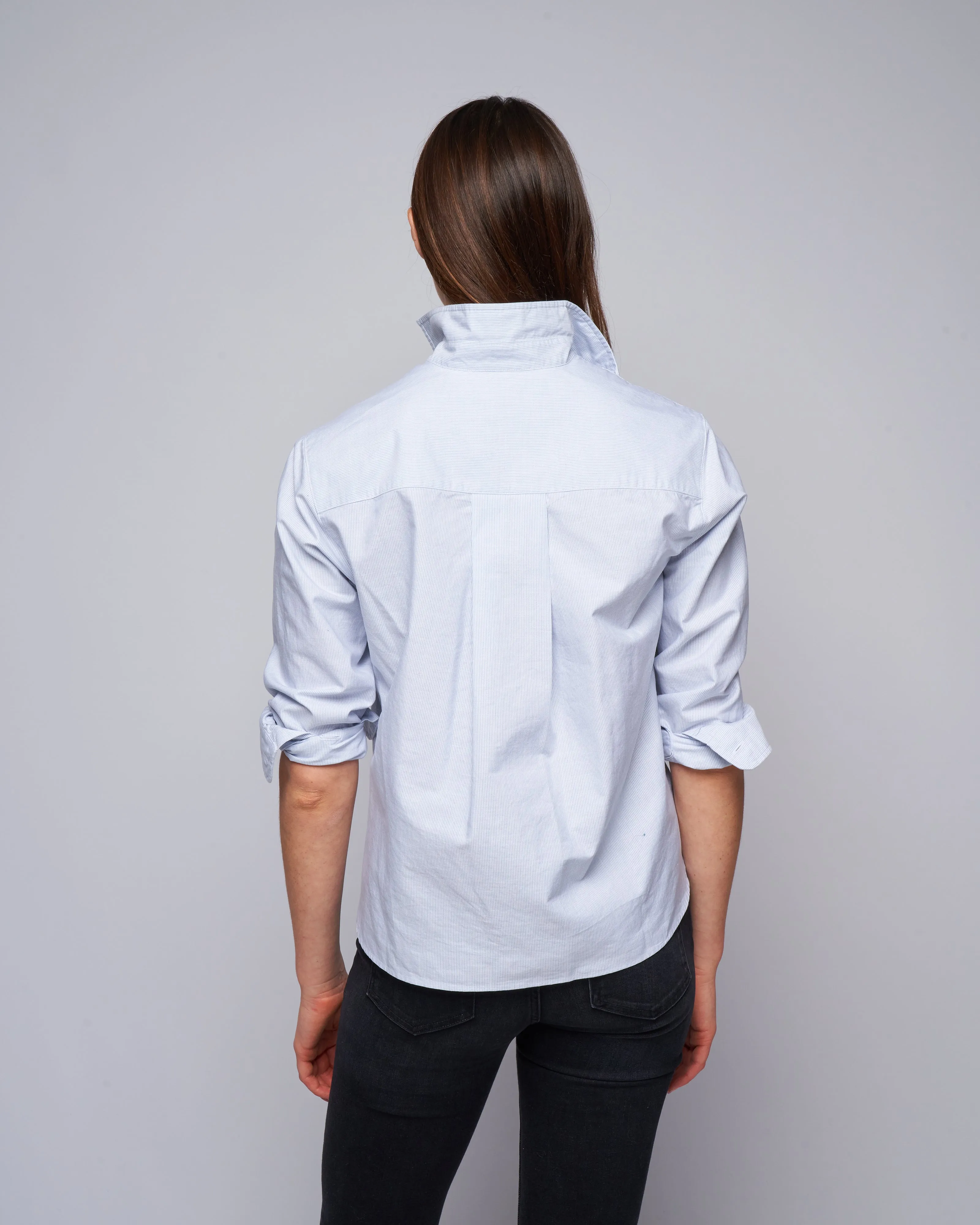 silvio woven button up - bwx blue stripe