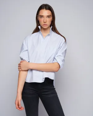 silvio woven button up - bwx blue stripe