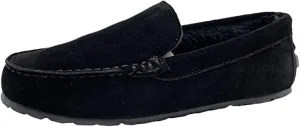 Slipper Mens Faux Slippers Suede Outdoor Lined Clarks Highly functional Exclusive deal Men Warm For Indoor Plush Fur Moccasin Cozy