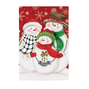 Snow Family House Textured Suede Flag,13es10099
