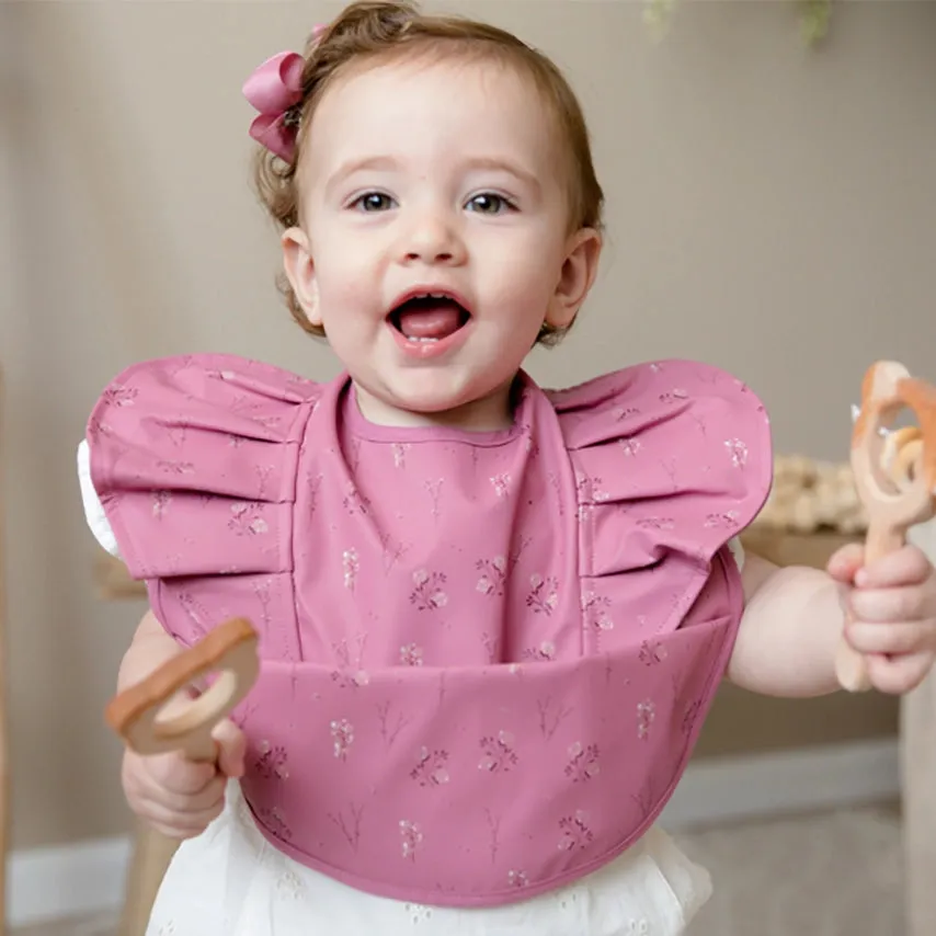 Snuggle Hunny Waterproof Frill Snuggle Bib - Floret
