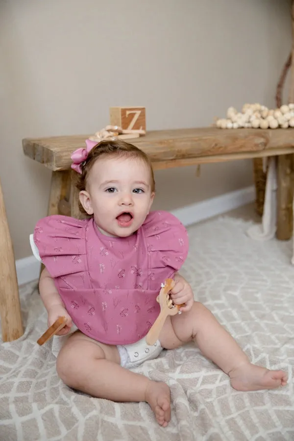Snuggle Hunny Waterproof Frill Snuggle Bib - Floret