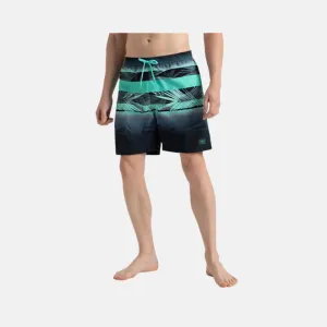 Speedo 4 Way Comfort Stretch Essential Printed Men's Watershorts With Side Pockets-Antracite/Arctic Glass