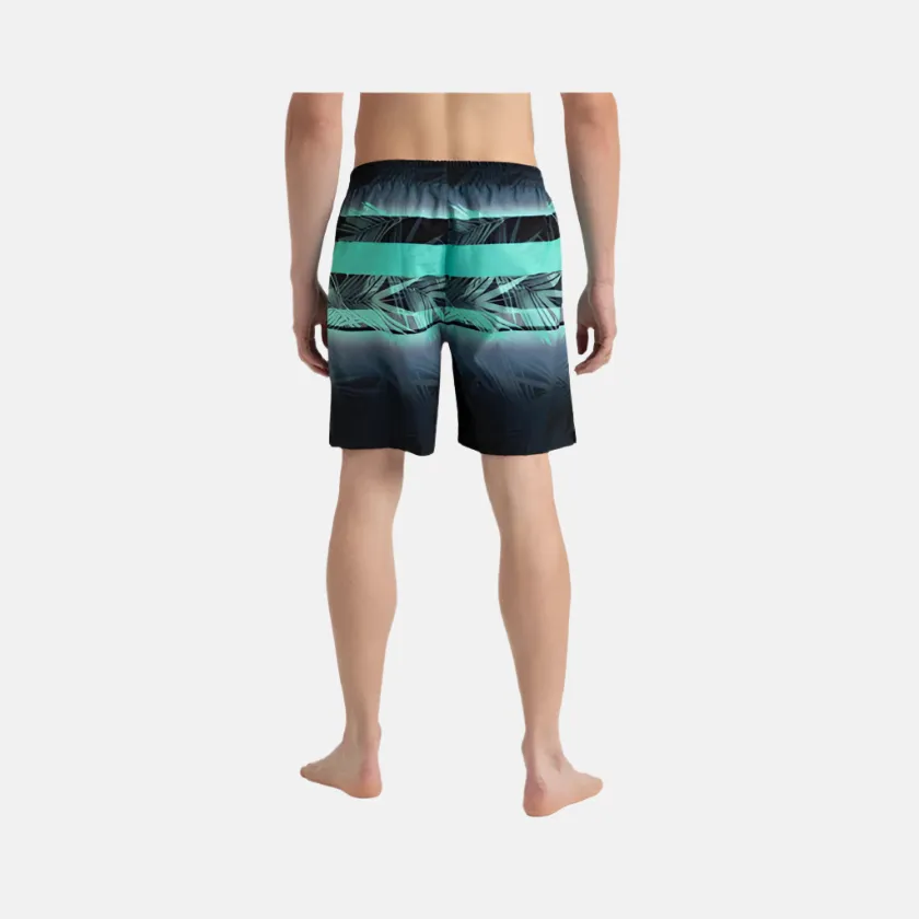Speedo 4 Way Comfort Stretch Essential Printed Men's Watershorts With Side Pockets-Antracite/Arctic Glass