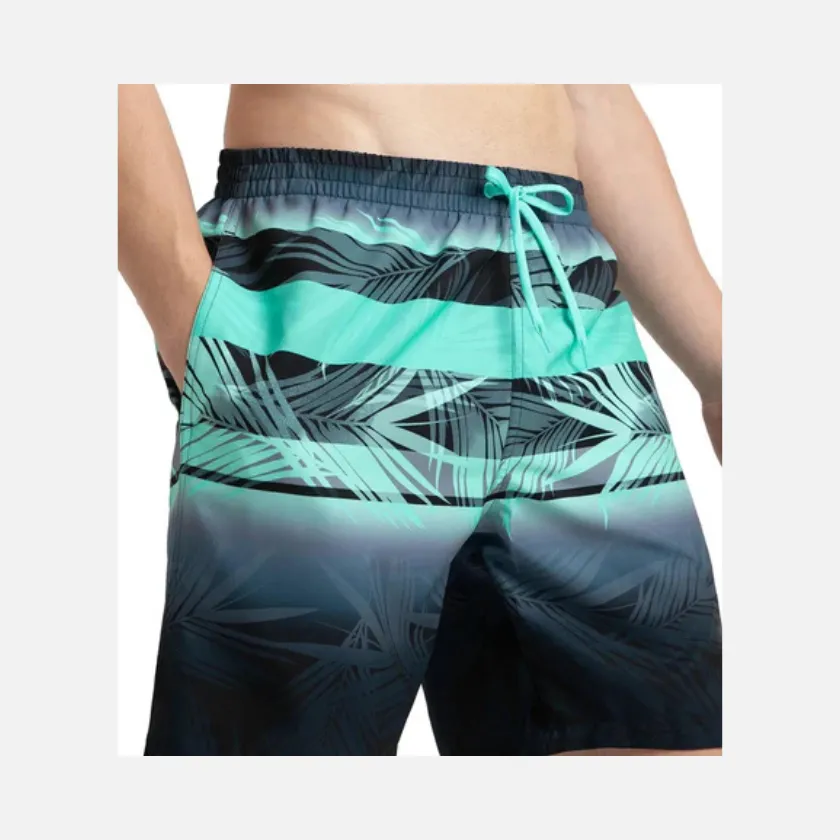 Speedo 4 Way Comfort Stretch Essential Printed Men's Watershorts With Side Pockets-Antracite/Arctic Glass