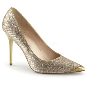 SS-CLASSIQUE-20 Pump  | Gold Fabric