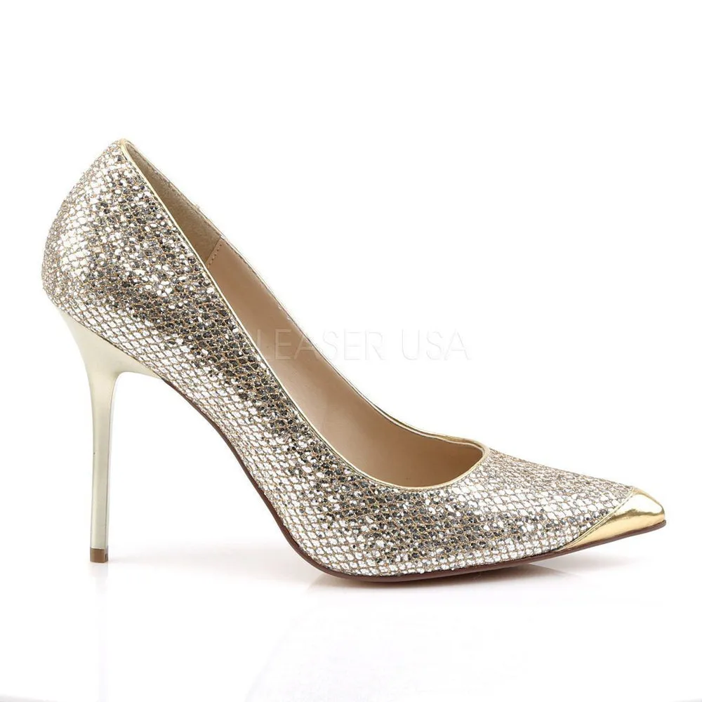 SS-CLASSIQUE-20 Pump  | Gold Fabric