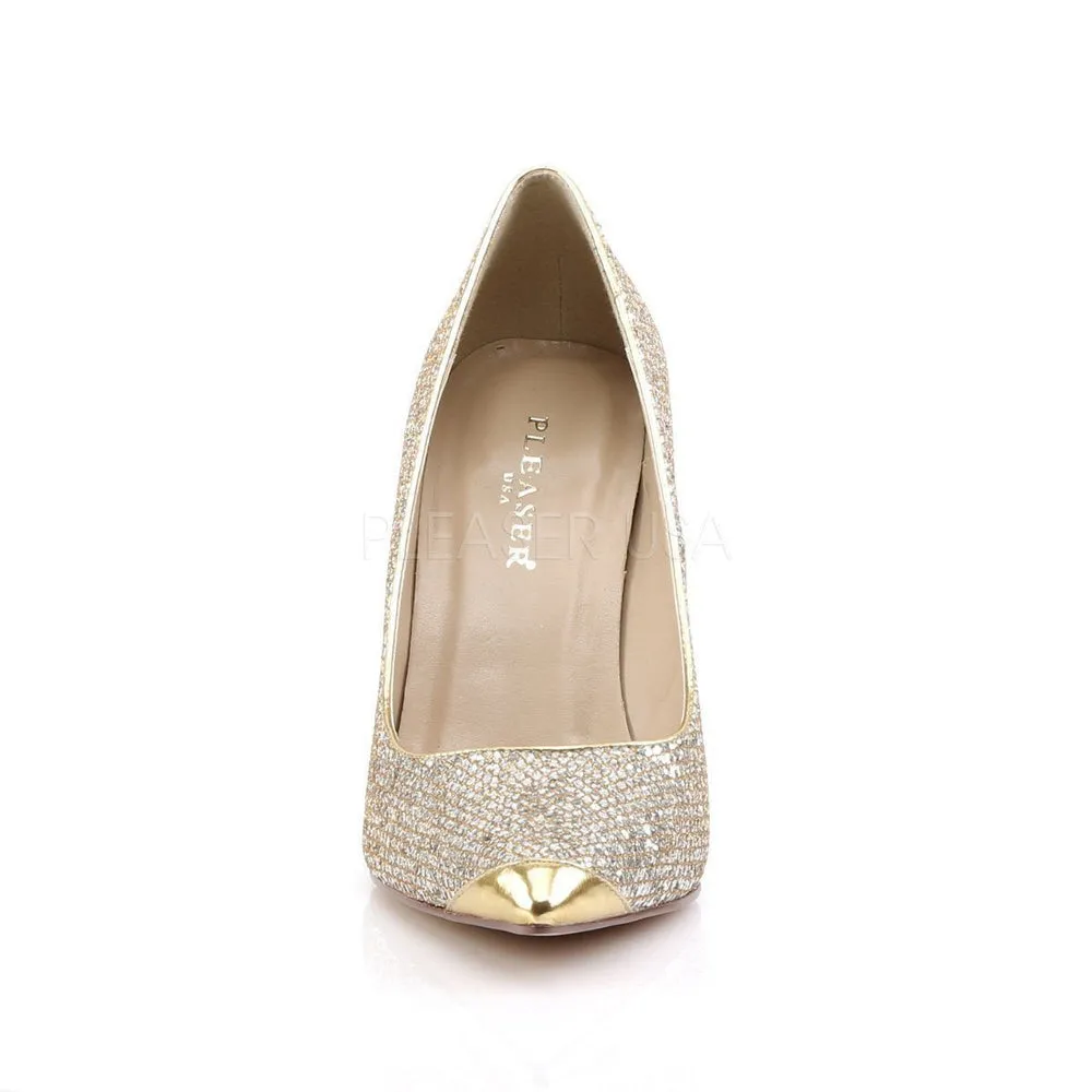 SS-CLASSIQUE-20 Pump  | Gold Fabric