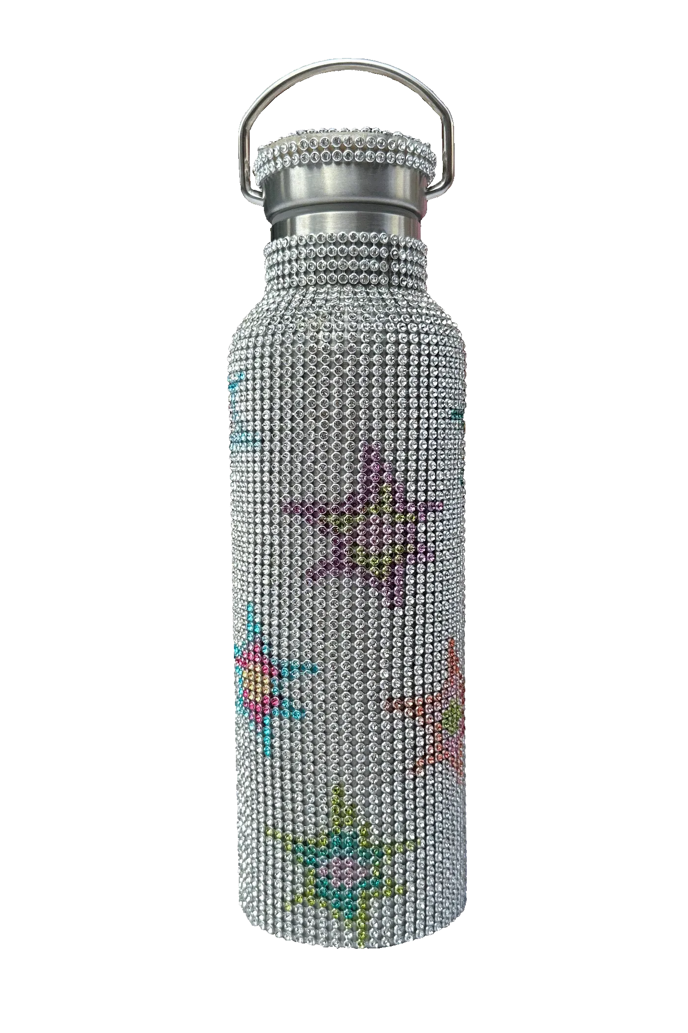 STARBURST MULTI RHINESTONE WATER BOTTLE