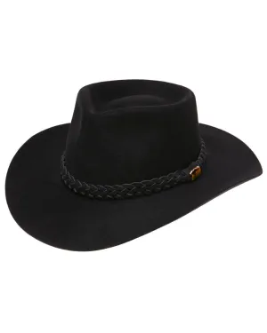 Statesman Murchison River Fur Felt Hat Black