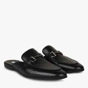 Steve Madden Men's Leather Black Dazling Comfortable Slip-on Mules Size 8.5