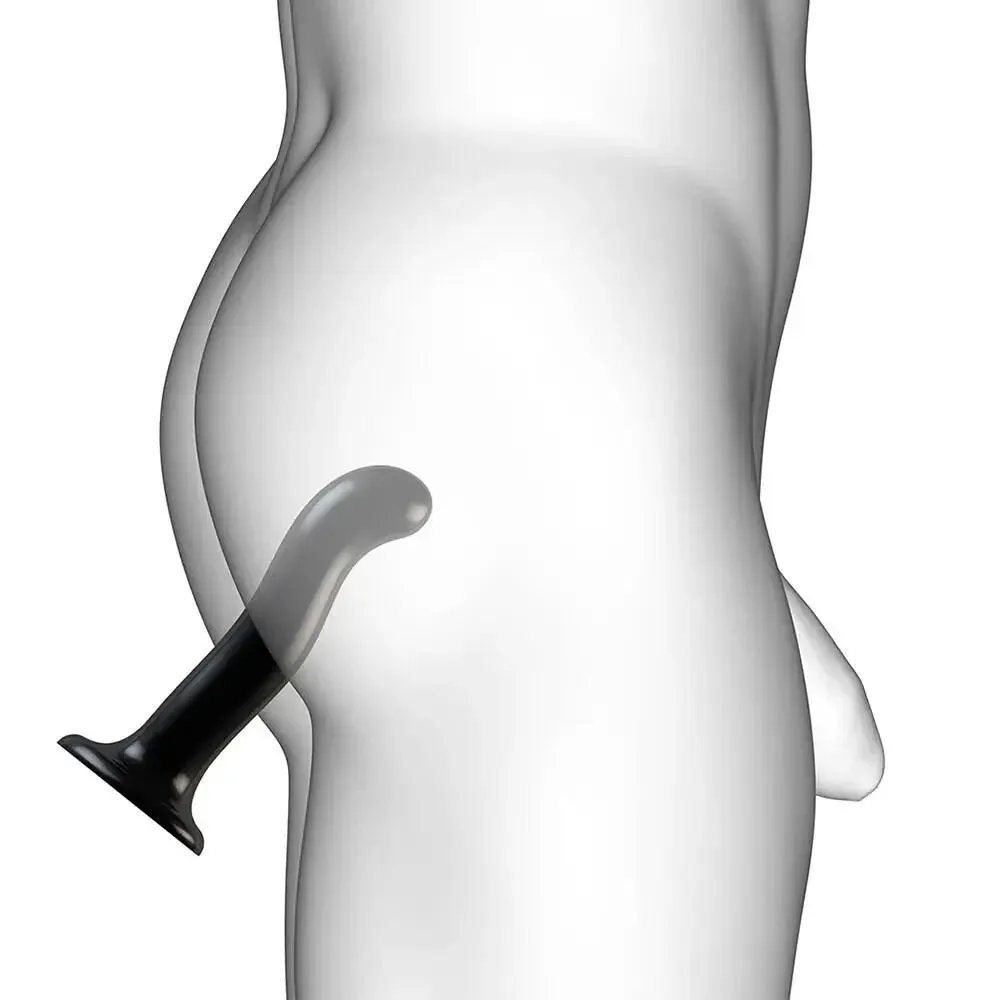 Strap on me Silicone Black Small Curved Strap-on Dildo
