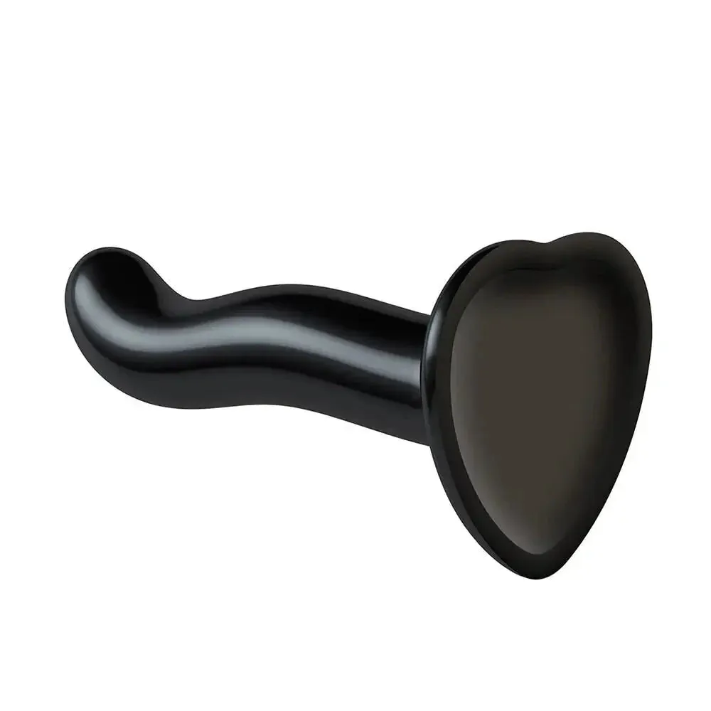 Strap on me Silicone Black Small Curved Strap-on Dildo