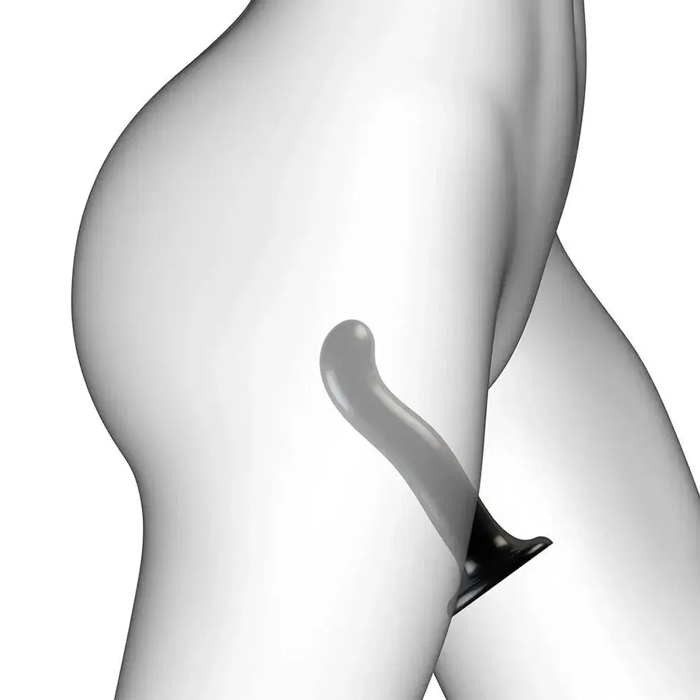 Strap on me Silicone Black Small Curved Strap-on Dildo