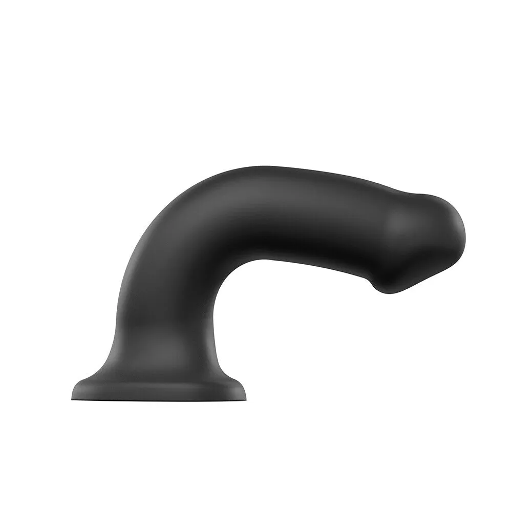 Strap On Me Silicone Dual Density Bendable Dildo Medium Black 7.5 Inch
