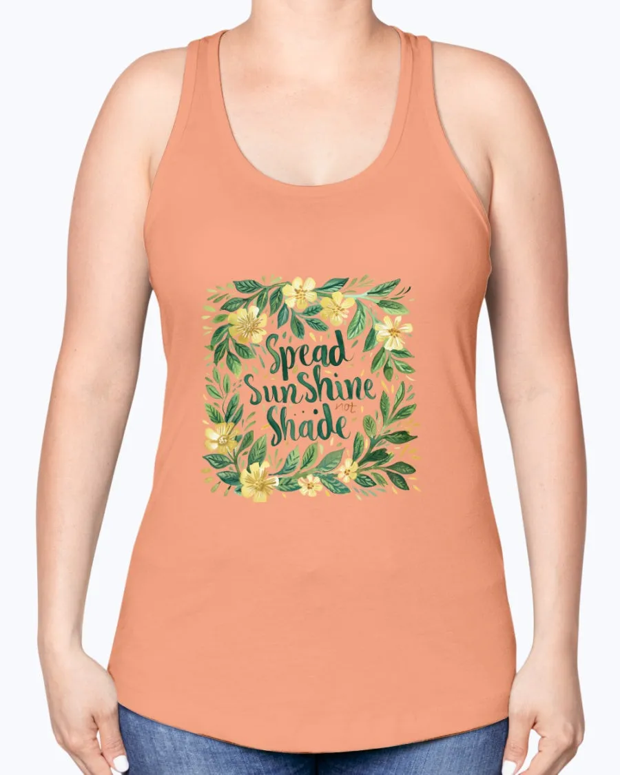 Sunshine not shade - Ladies Racerback Tank