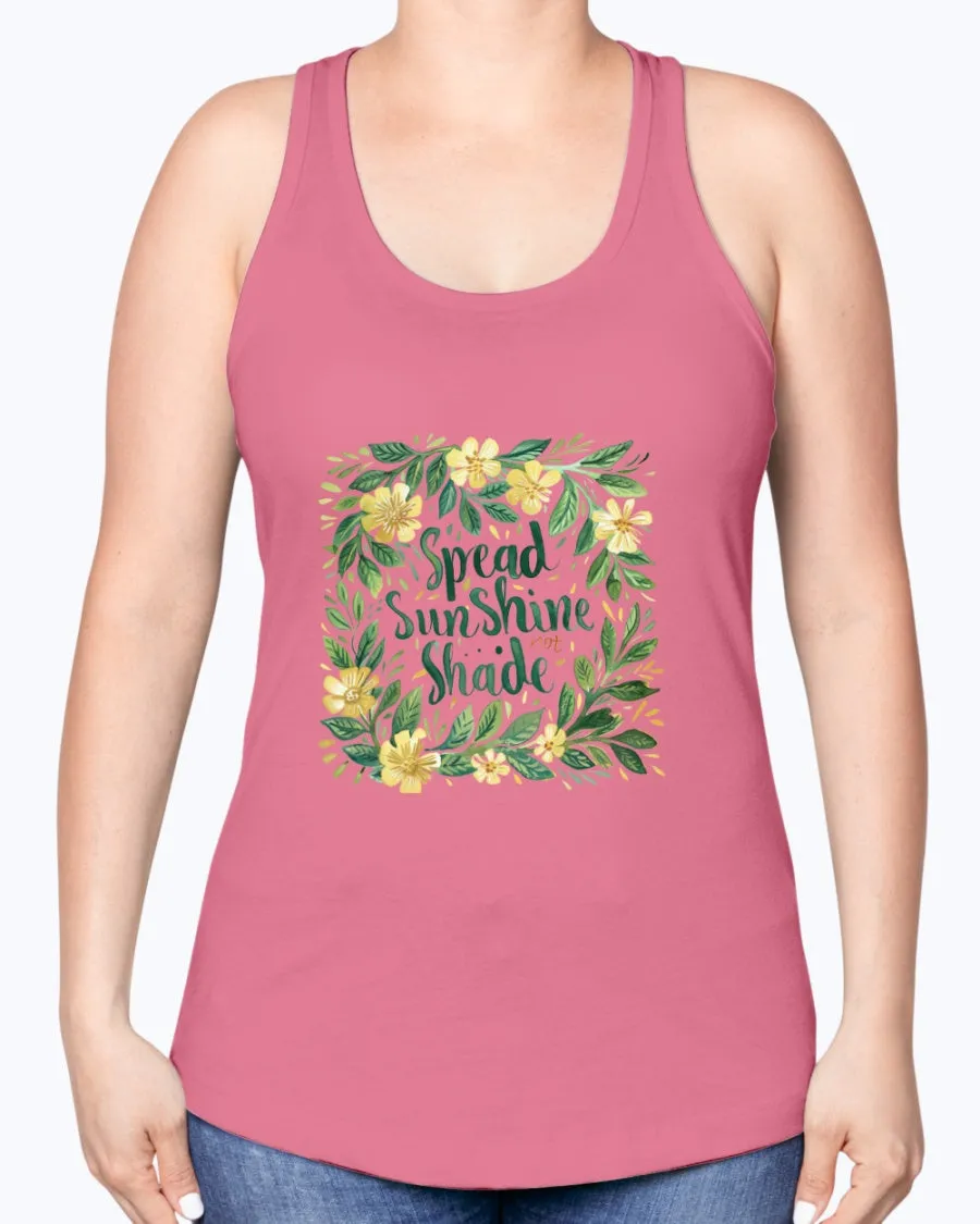 Sunshine not shade - Ladies Racerback Tank