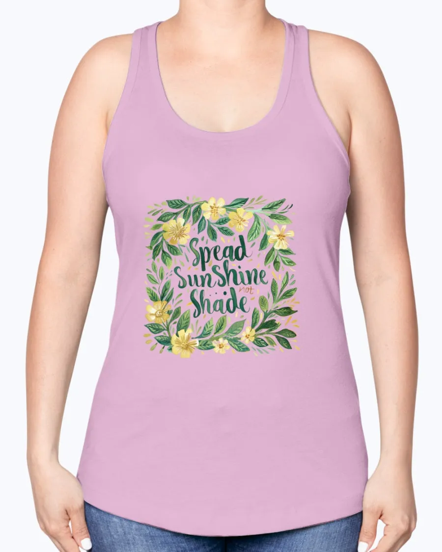 Sunshine not shade - Ladies Racerback Tank