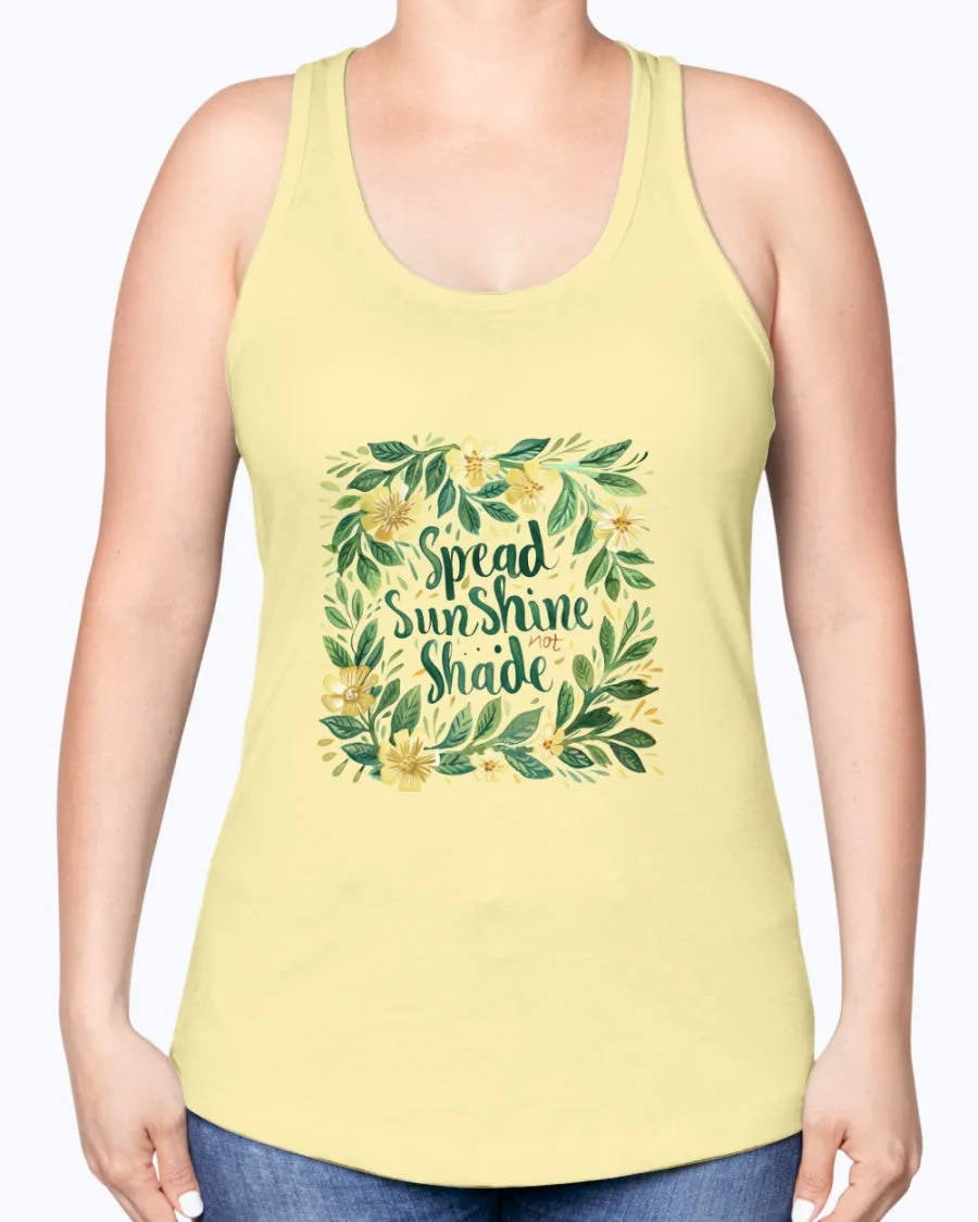 Sunshine not shade - Ladies Racerback Tank