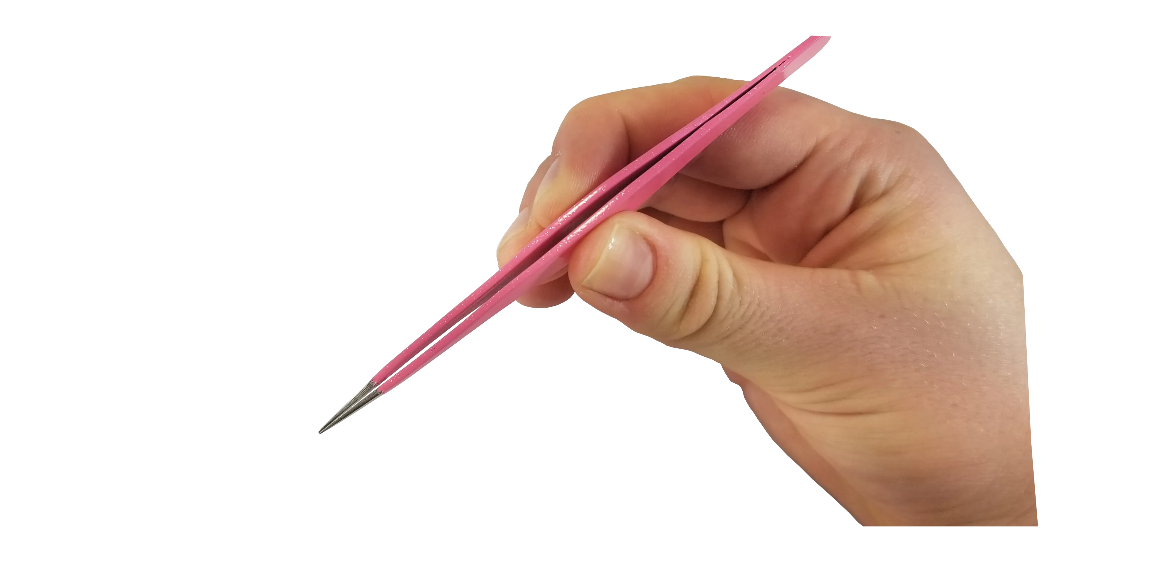 Surgical Grade Stainless Steel Pointed Tweezers | Bubblegum Pink