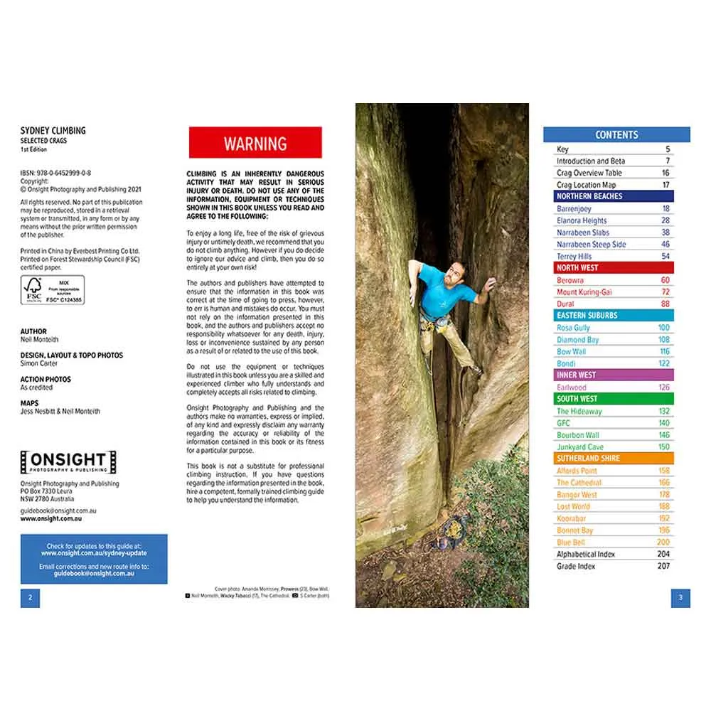 Sydney Climbing Guide - Selected Crags 1st Edition