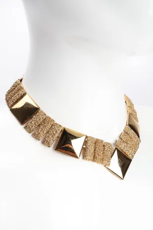 Textured Pointed Collar Necklace