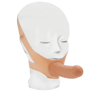 The Accommodator Face Strap On Dildo Flesh 5 Inch