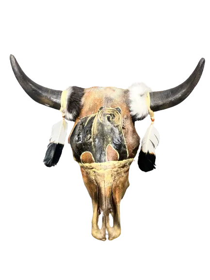 The GRIZZLY Cow Skull