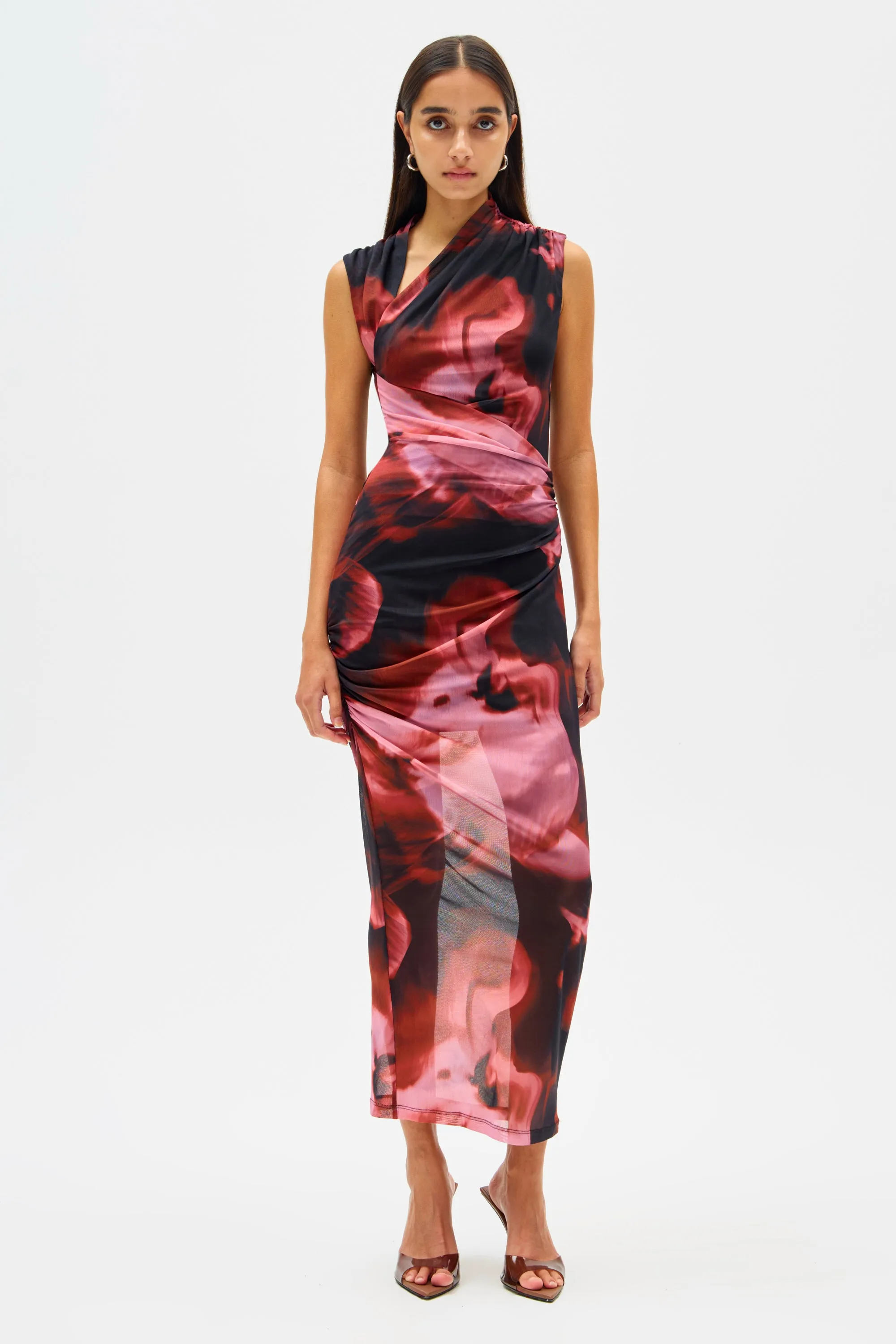 TILLIE MESH MIDI DRESS