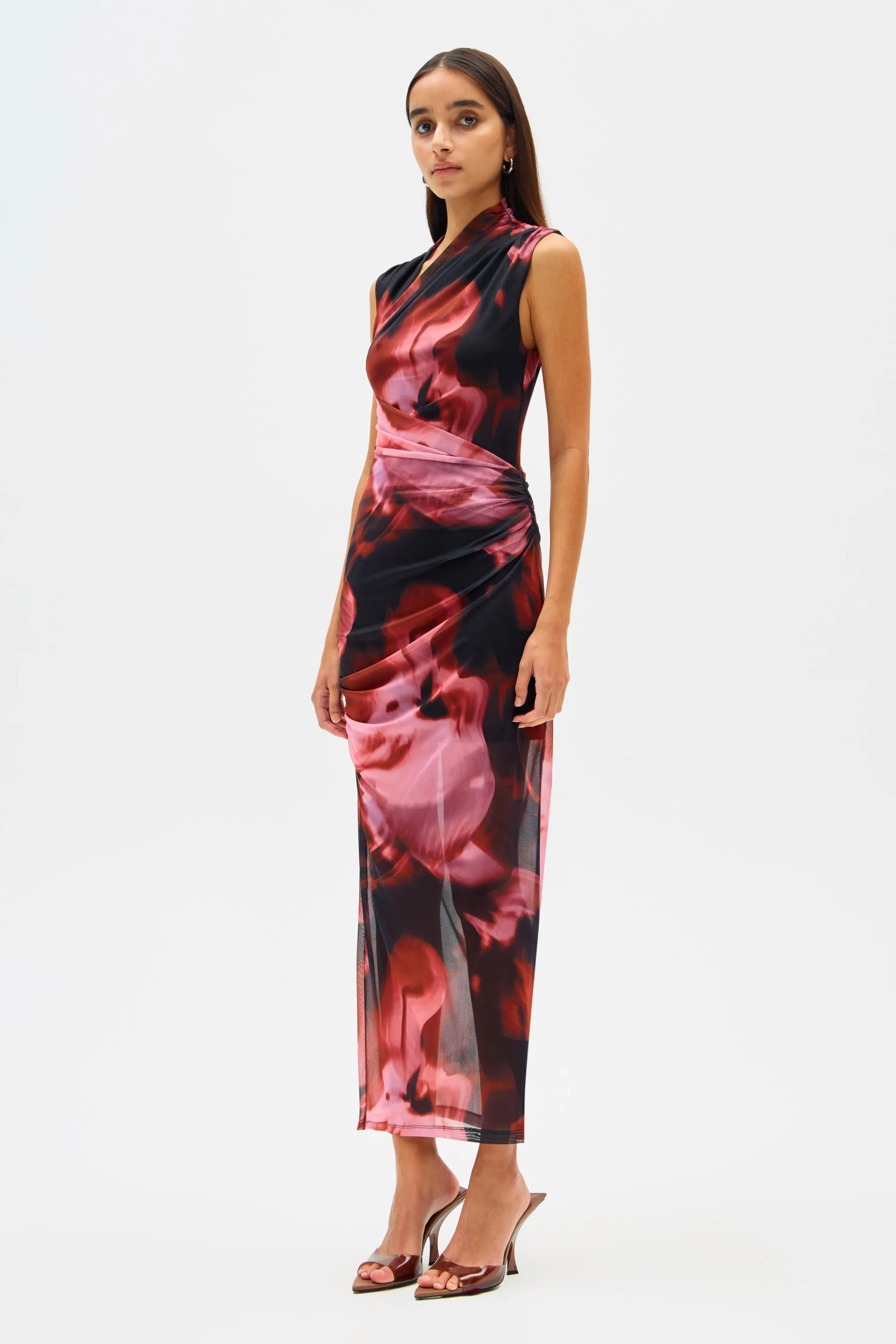 TILLIE MESH MIDI DRESS