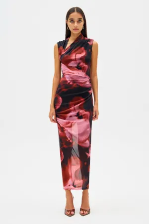 TILLIE MESH MIDI DRESS