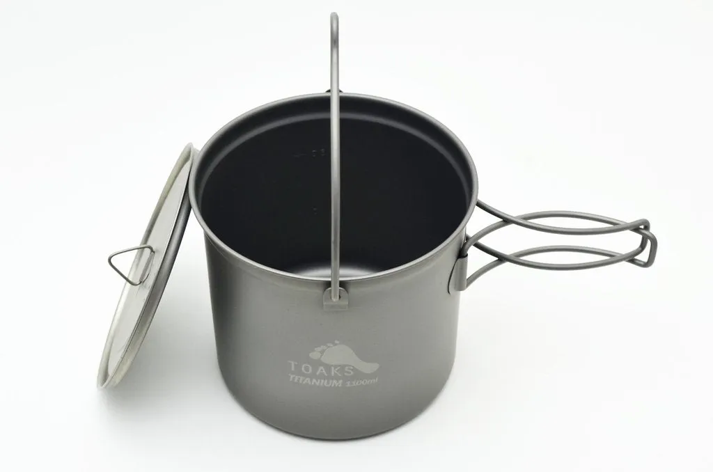 Titanium 1100ml Pot with Bail Handle