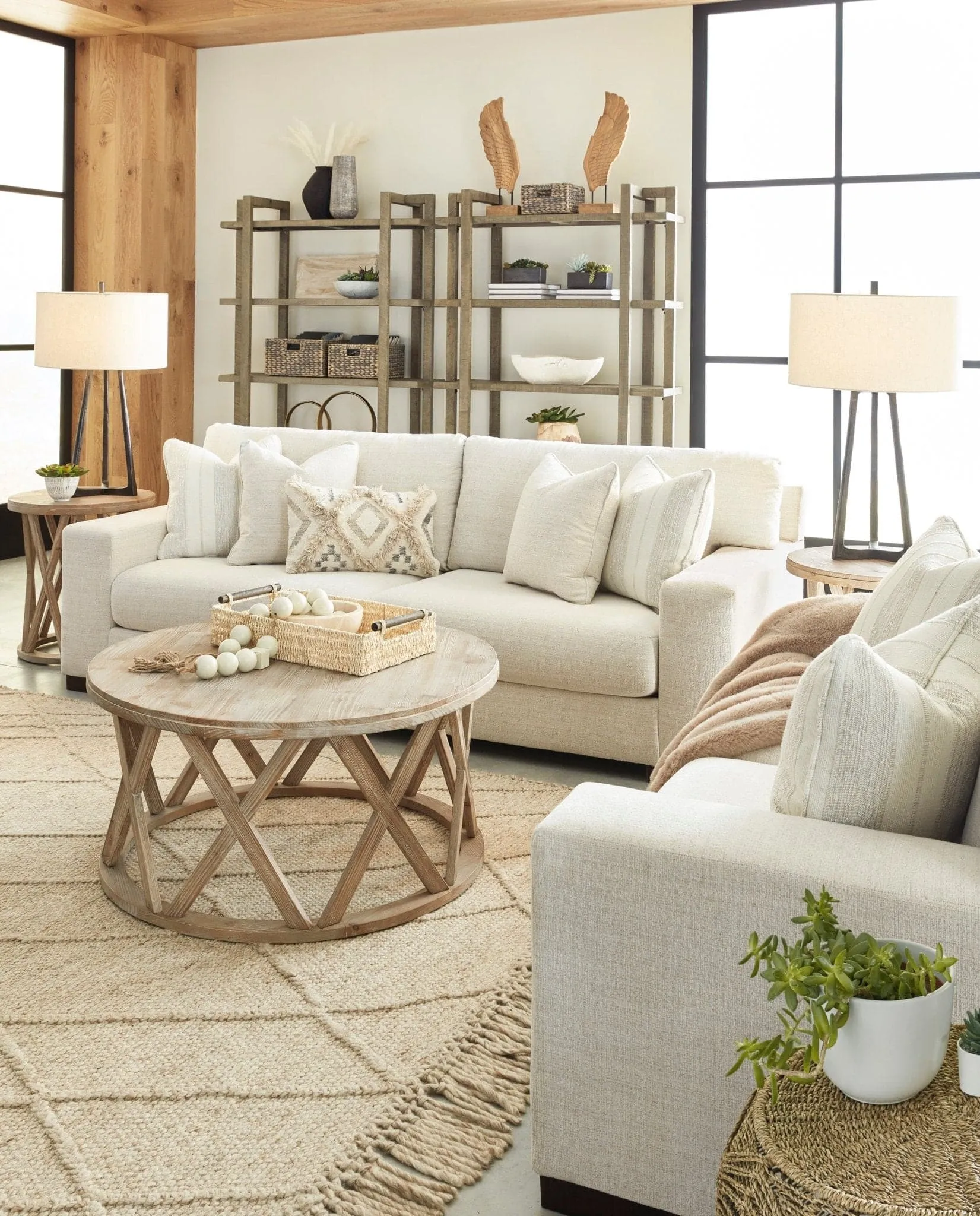 Transitional Loveseat in Light Beige