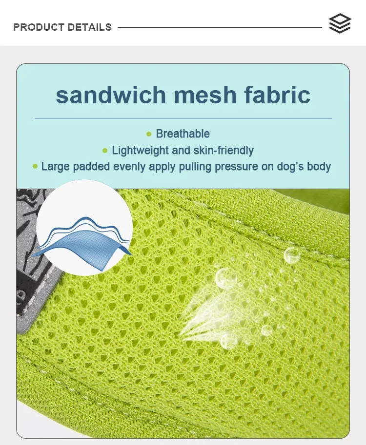 TrueLove TLH3013 Mesh Dog Harness- Moss Green
