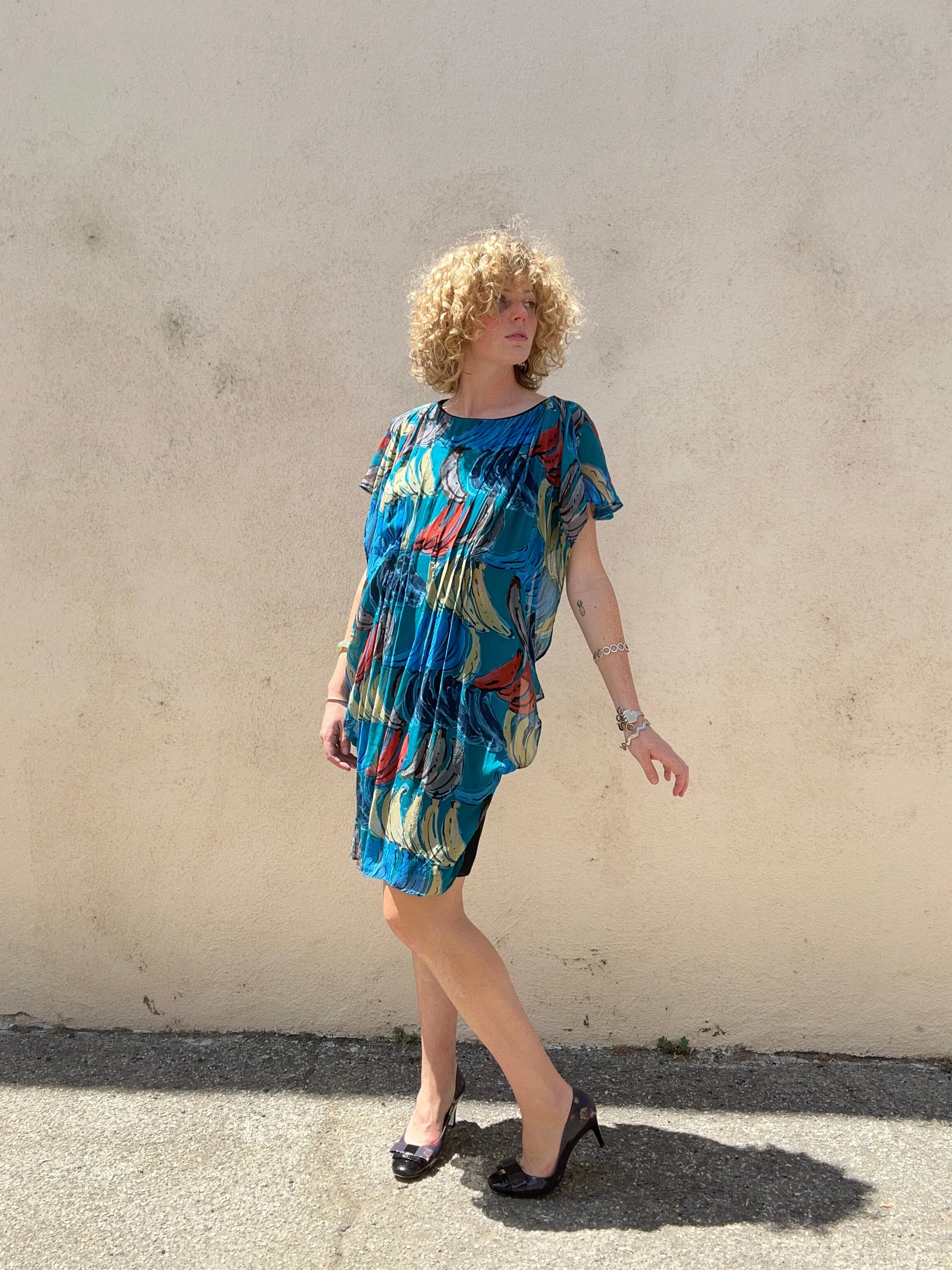 Tsumori Chisato Silk Bananas Dress