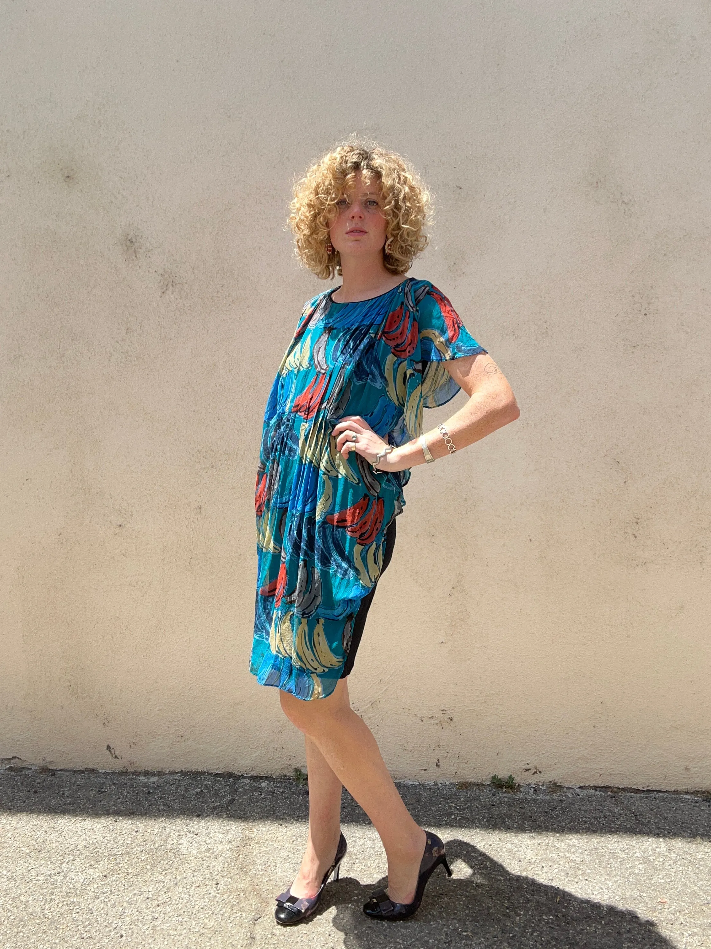 Tsumori Chisato Silk Bananas Dress