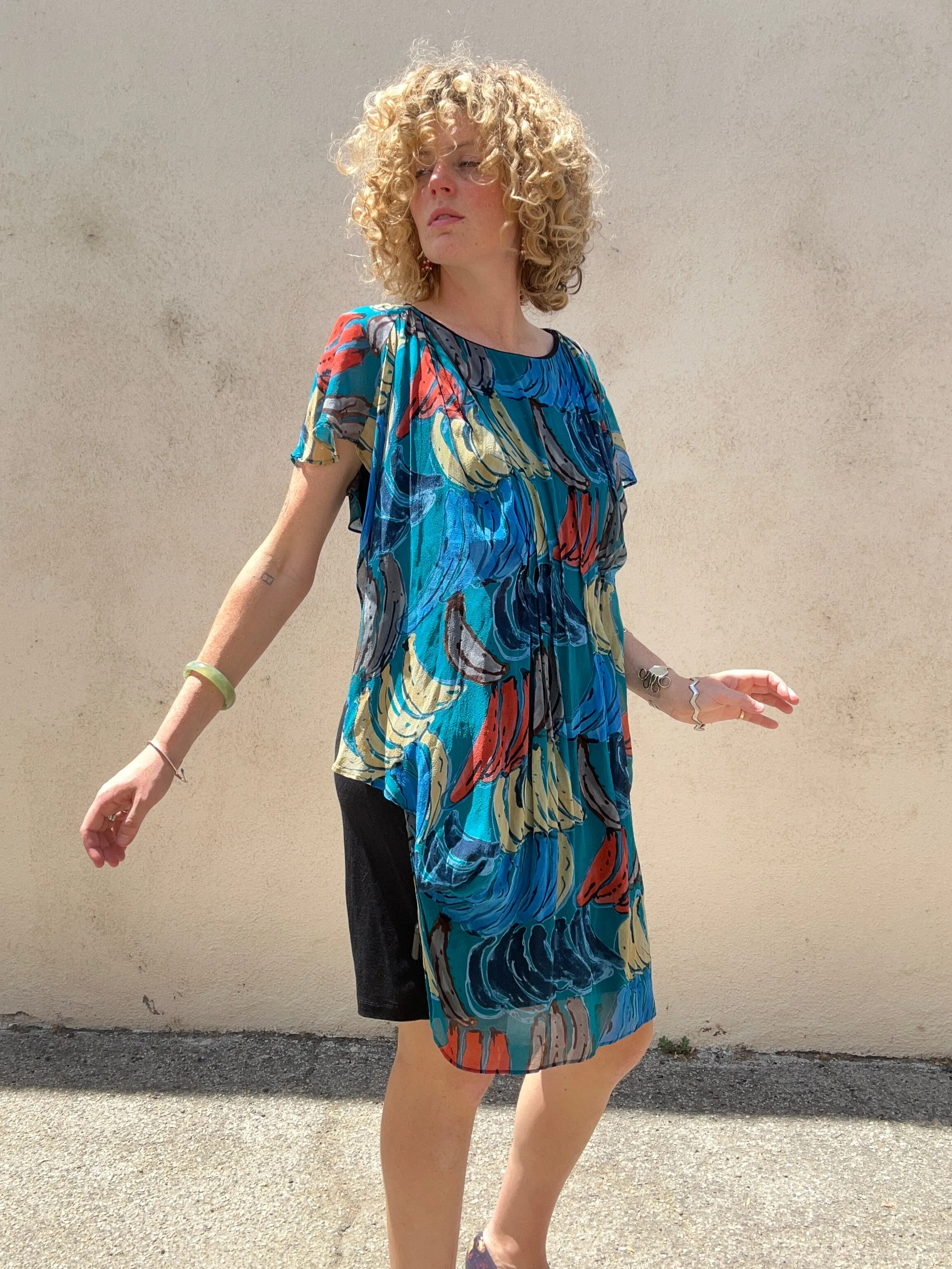 Tsumori Chisato Silk Bananas Dress