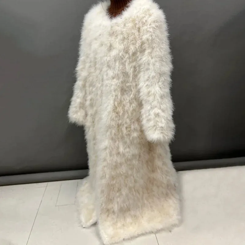 Turkey Feather Long Coat