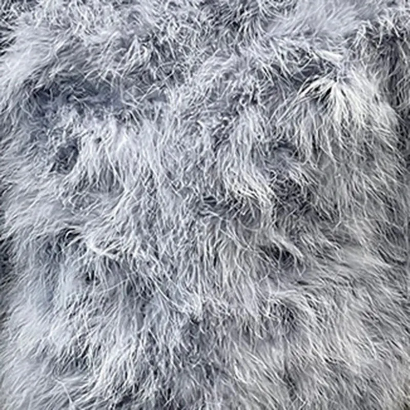 Turkey Feather Long Coat