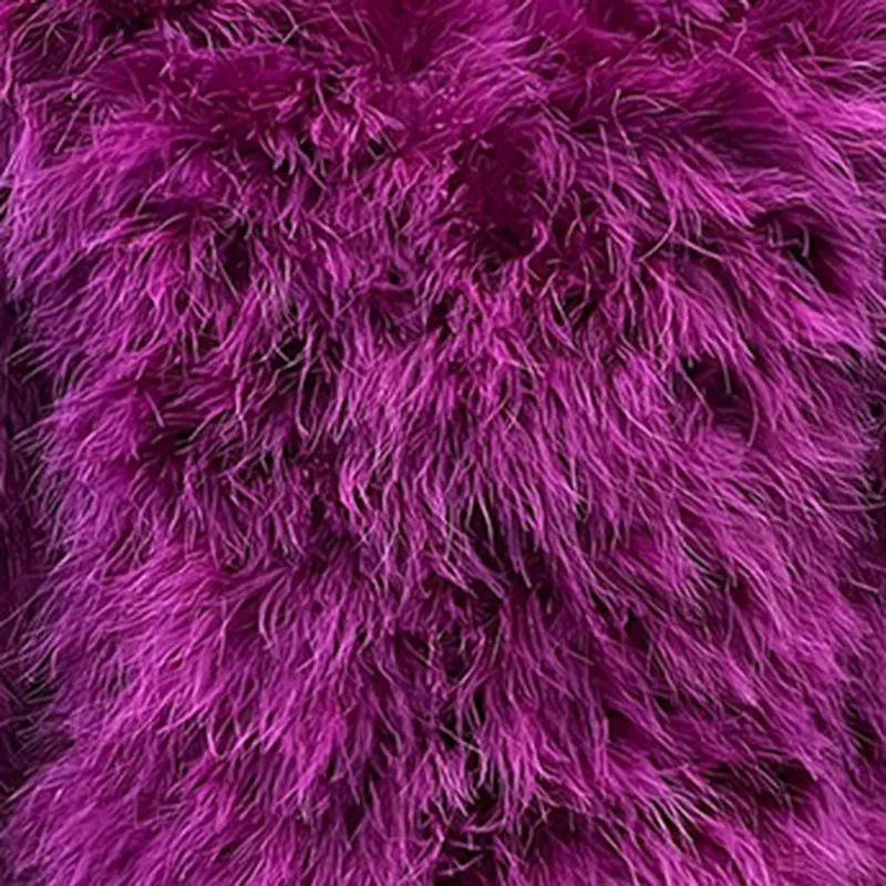 Turkey Feather Long Coat