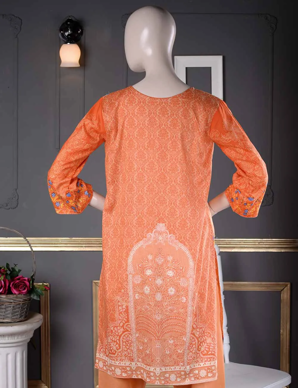 Un-stitched Embroidered Lawn (AQ-4B) Pastel Beauty