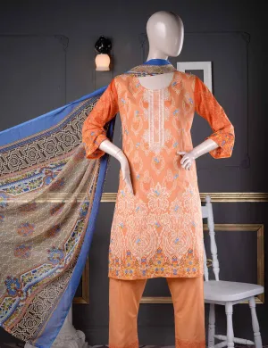 Un-stitched Embroidered Lawn (AQ-4B) Pastel Beauty