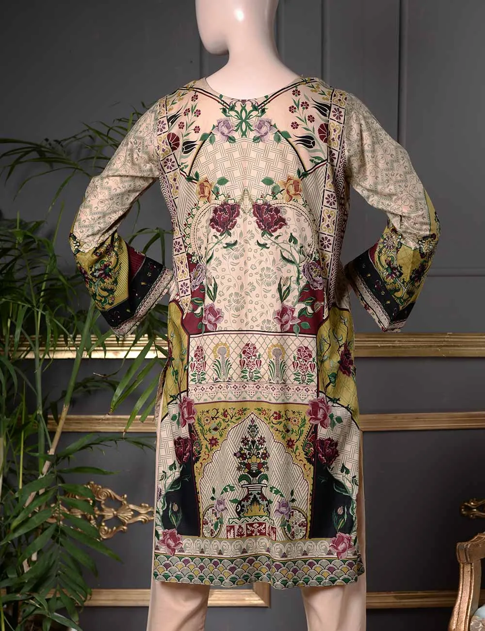 Un-stitched Embroidered Lawn (SE-5A) Clement