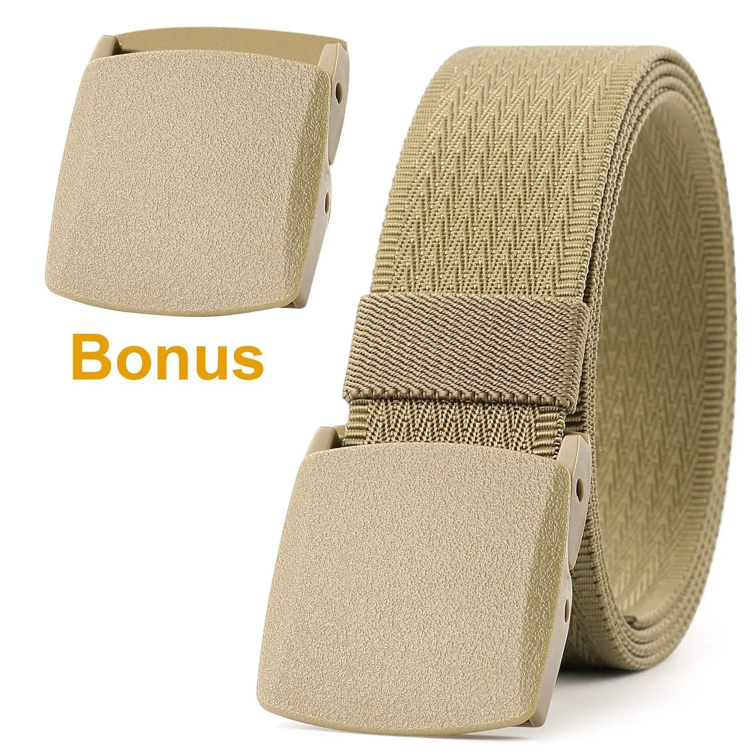 Unisex Nickel Free Belt 1.5 In Nylon Adjustable Web Belt with Plastic Buckle by JASGOOD