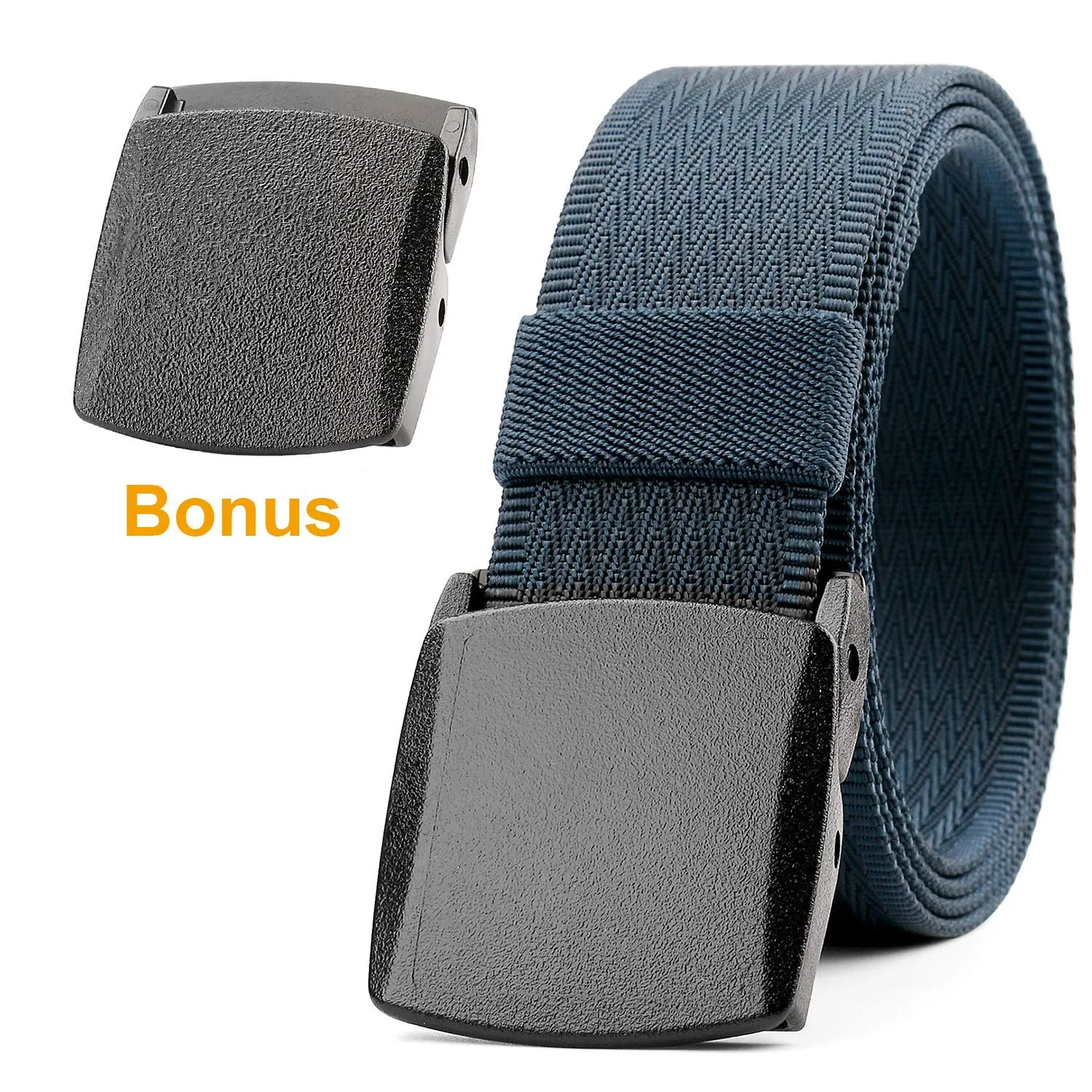 Unisex Nickel Free Belt 1.5 In Nylon Adjustable Web Belt with Plastic Buckle by JASGOOD